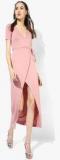 Forever 21 Peach Coloured Solid Shift Dress Women