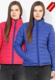 Fort Collins Blue Solid Winter Jacket Women