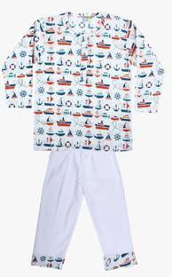 Frangipani Kids Multi Colored Night Suit boys