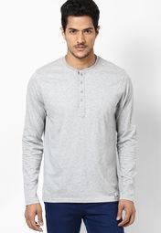 Freecultr Grey Henley T Shirt Men