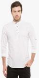 Freehand White Solid Kurta Men