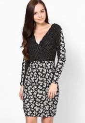 French Connection Black Long Dress Women