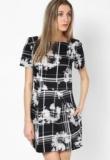 French Connection Black Multi Printed Skirt Dress Women