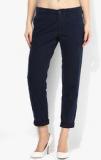 French Connection Blue Solid Chinos women