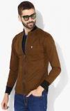 French Connection Brown Solid Slim Fit Casual Shirt Men