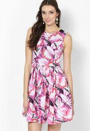 French Connection Pink Sleeveless Floral Dress Women