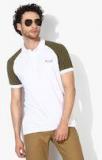 French Connection White Solid Polo Collar T Shirt Men