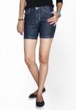 Fungus Blue Solids Shorts Women