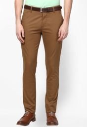 Funk Solid Brown Formal Trouser men