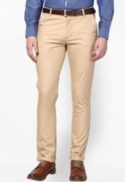 Funk Solid Cream Formal Trouser men