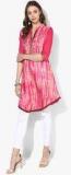 Fusion Beats Pink Printed Tunic Women