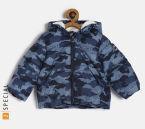 Gap Baby Boys' Blue Camo Print Warmest Puffer Jacket Boys