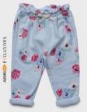 Gap Baby Girls Blue Floral Pull On Pants Girls