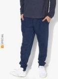 Gap Blue Solid Straight Fit Joggers Men