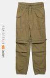 Gap Boys Khaki Regular Fit Solid Convertible Joggers Boys