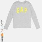 Gap Boys' Logo Long Sleeve T Shirt Boys