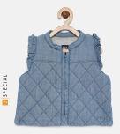 Gap Chambray Jersey Lined Vest Girls