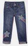 Gap Girls' Rainbow Star Patch Girlfriend Jeans Girls