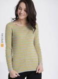 Gap Grey & Mustard Yello Pullover Boatneck Sweater Women