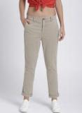 Gap Grey Comfort Slim Fit Solid Chinos Women