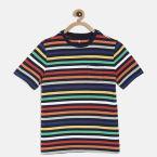 Gap Multicoloured Striped Pocket Tshirt Boys