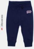 Gap Navy Blue Pull On Track Pants In Fleece Girls