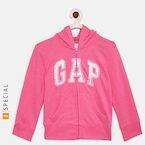 Gap Pink Logo Hoodie Sweatshirt Girls