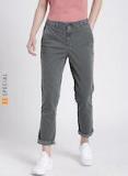 Gap Women's Grey Girlfriend Twill Stripe Chinos In Color Women