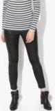 Gas Black Solid Skinny Fit Trouser Women