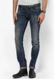 Gas Blue Low Rise Skinny Fit Jeans Men