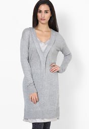 Gas Grey Full Sleeve Dress Women