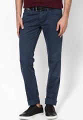 Gas Navy Blue Slim Fit Jeans men