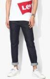 Gas Navy Blue Slim Fit Low Rise Clean Look Jeans Men