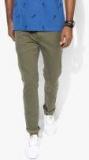 Gas Olive Solid Skinny Fit Chinos Men