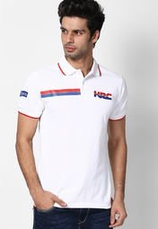 Gas White Honda Repsol Polo T Shirt Men