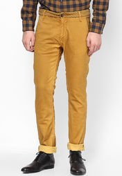 Gas Yellow Chinos men