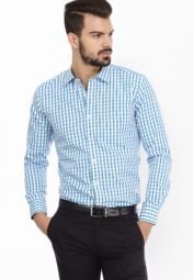 Genesis Checks Blue Casual Shirt Men