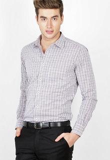 Genesis Checks Red Slim Fit Formal Shirt men