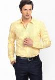 Genesis Checks Yellow Formal Shirt Men