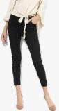 Ginger By Lifestyle Black Solid Mid Rise Skinny Fit Jeggings Women