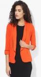 Ginger By Lifestyle Orange Solid Shrug Women