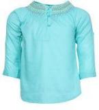 Gini & Jony Aqua Blue Casual Top Girls