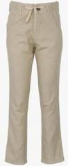 Gini And Jony Beige Regular Fit Trouser boys