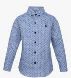 Gini & Jony Blue Printed Casual Shirt Boys