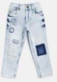 Gini And Jony Blue Slim Fit Mid Rise Jeans Boys