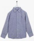 Gini And Jony Blue Solid Regular Fit Casual Shirt Boys