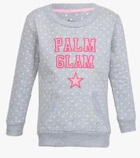 Gini & Jony Grey Milange Sweatshirt girls