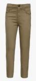 Gini & Jony Khaki Solid Trouser Boys