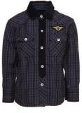 Gini & Jony Navy Blue Casual Shirt Boys