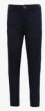 Gini & Jony Navy Blue Solid Trouser Boys